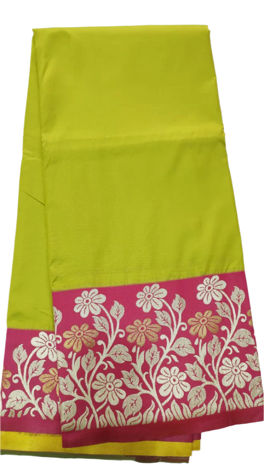 Stylish Flower Katan Silk Saree