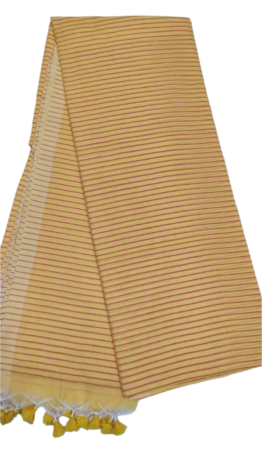 Elegant Stripe Khadi Cotton Saree