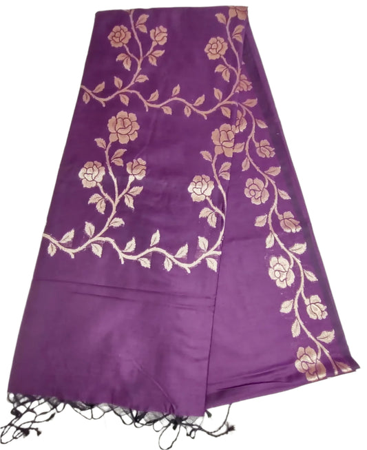 Flower Katan Silk Saree