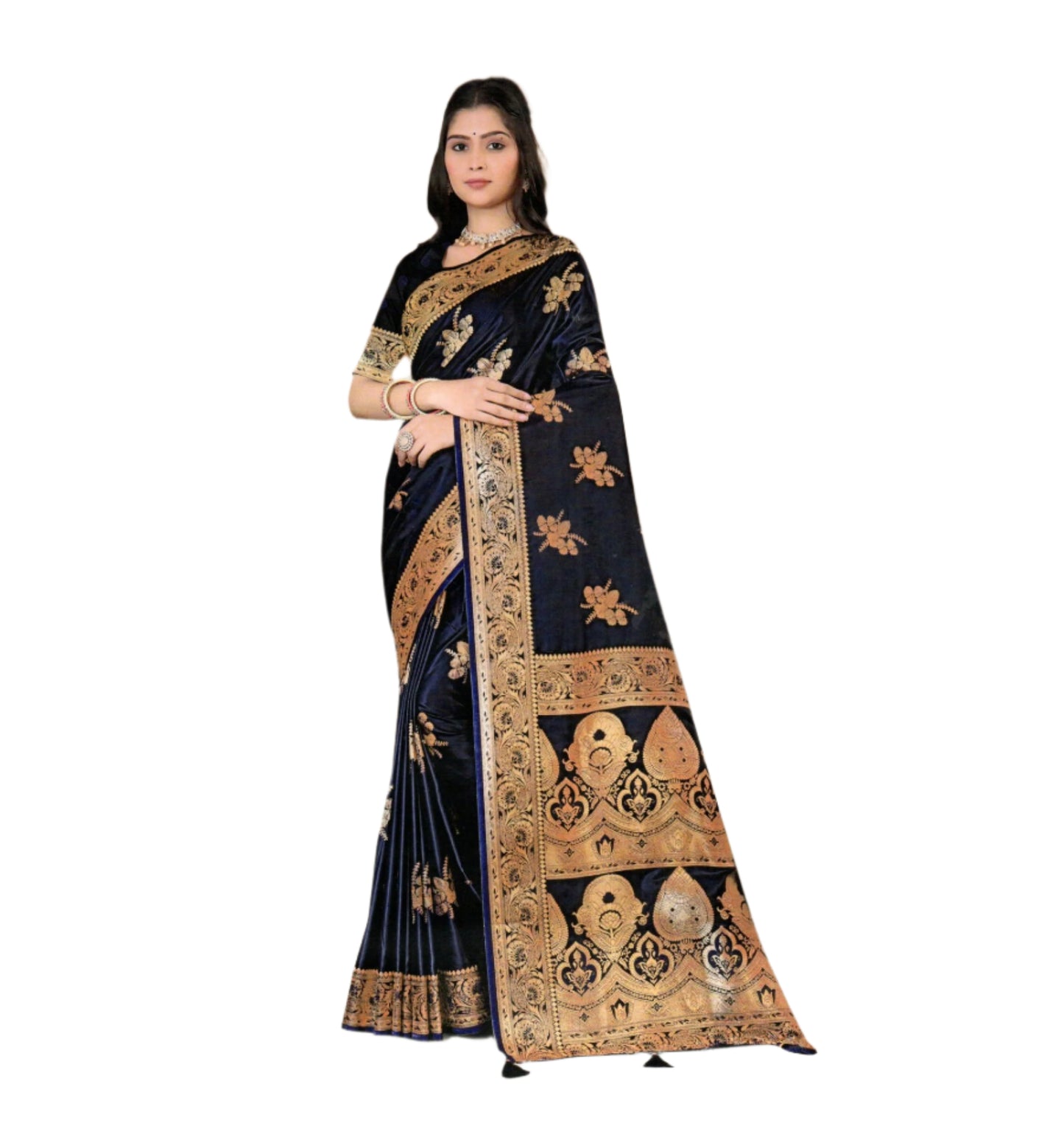 Dual Tone Katan Silk Saree