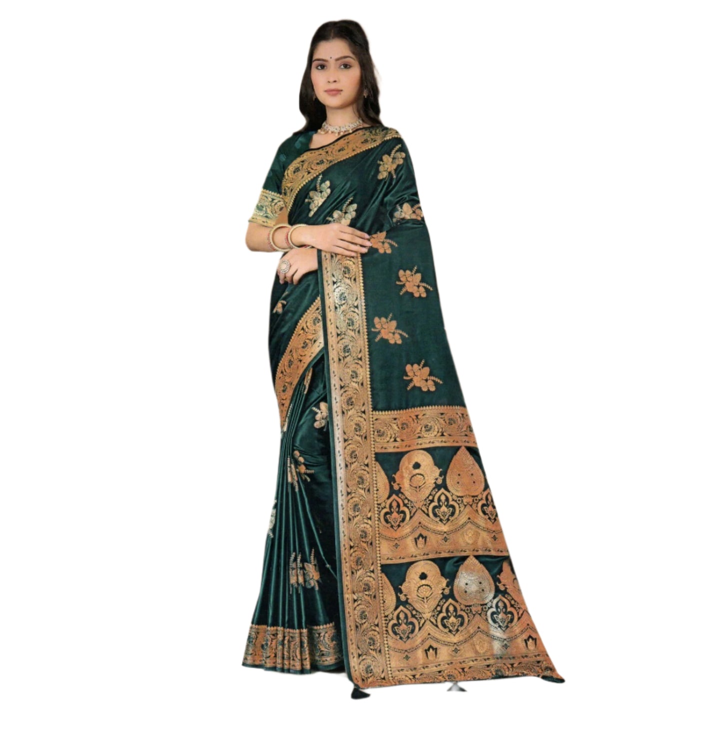 Dual Tone Katan Silk Saree