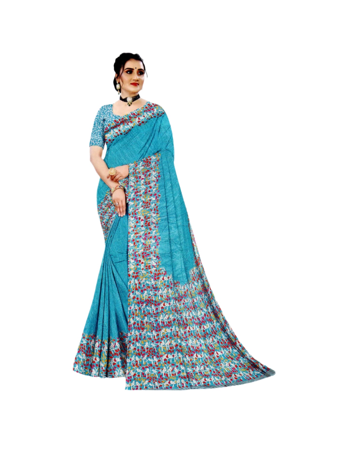 Elegant madhubani tussar silk